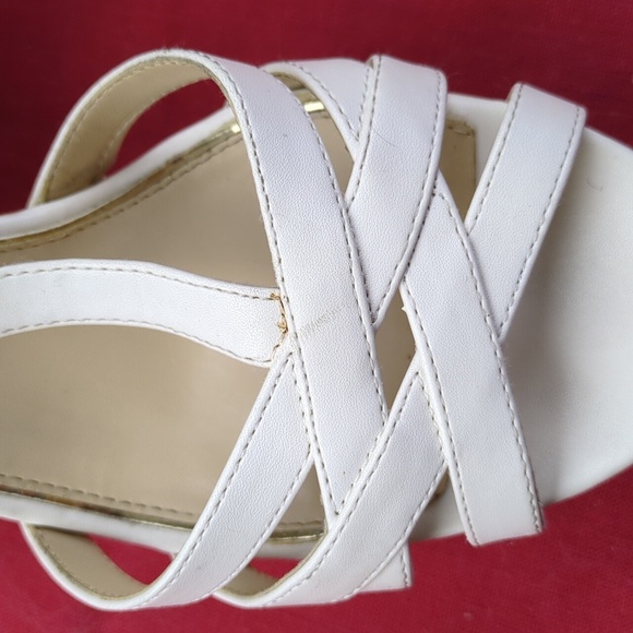 Jessica Simpson Javawn White Strappy Platform Wedge Sandals 8.5 M - Picture 14 of 16